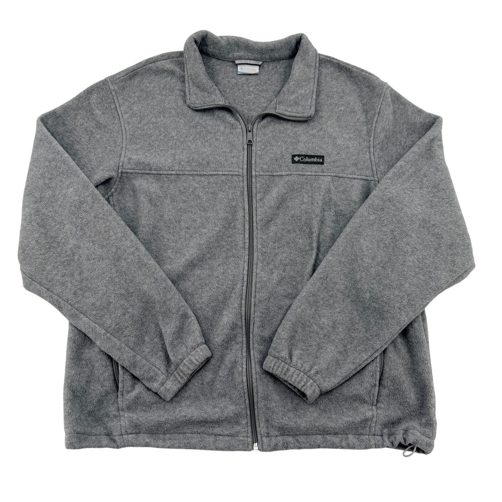 Columbia Steens Mountain Full Zip Fleece Jacket Gray Men XL XM1247 Warm Outdoors